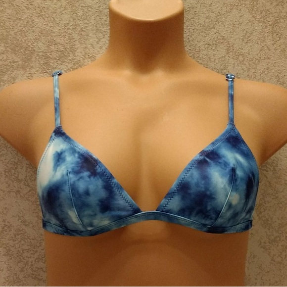 Blue Tie-Dye Bikini Top - Picture 1 of 12